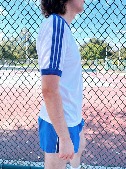 1980s Blue & White Adidas T-Shirt