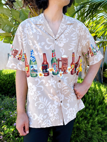 Vintage Novelty Hawaiian Beer Hawaiian Shirt