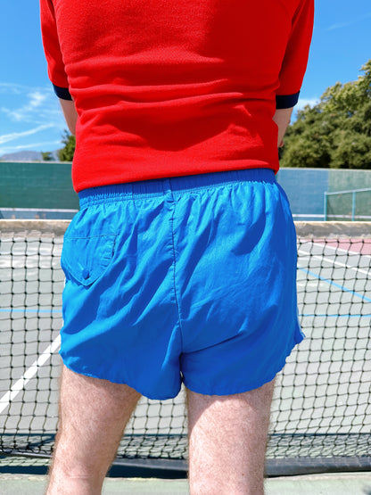 1970s Blue & White Gym Shorts