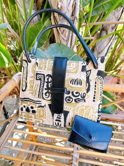 1960s Tiki Print Purse