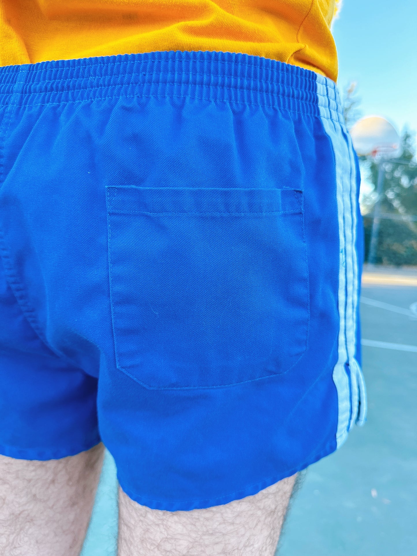 1980s Adidas Blue & White Gym Shorts