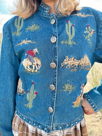 1990s Western Novelty Denim Jacket