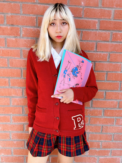 1950s Pomona High School Burgundy Varsity Cardigan