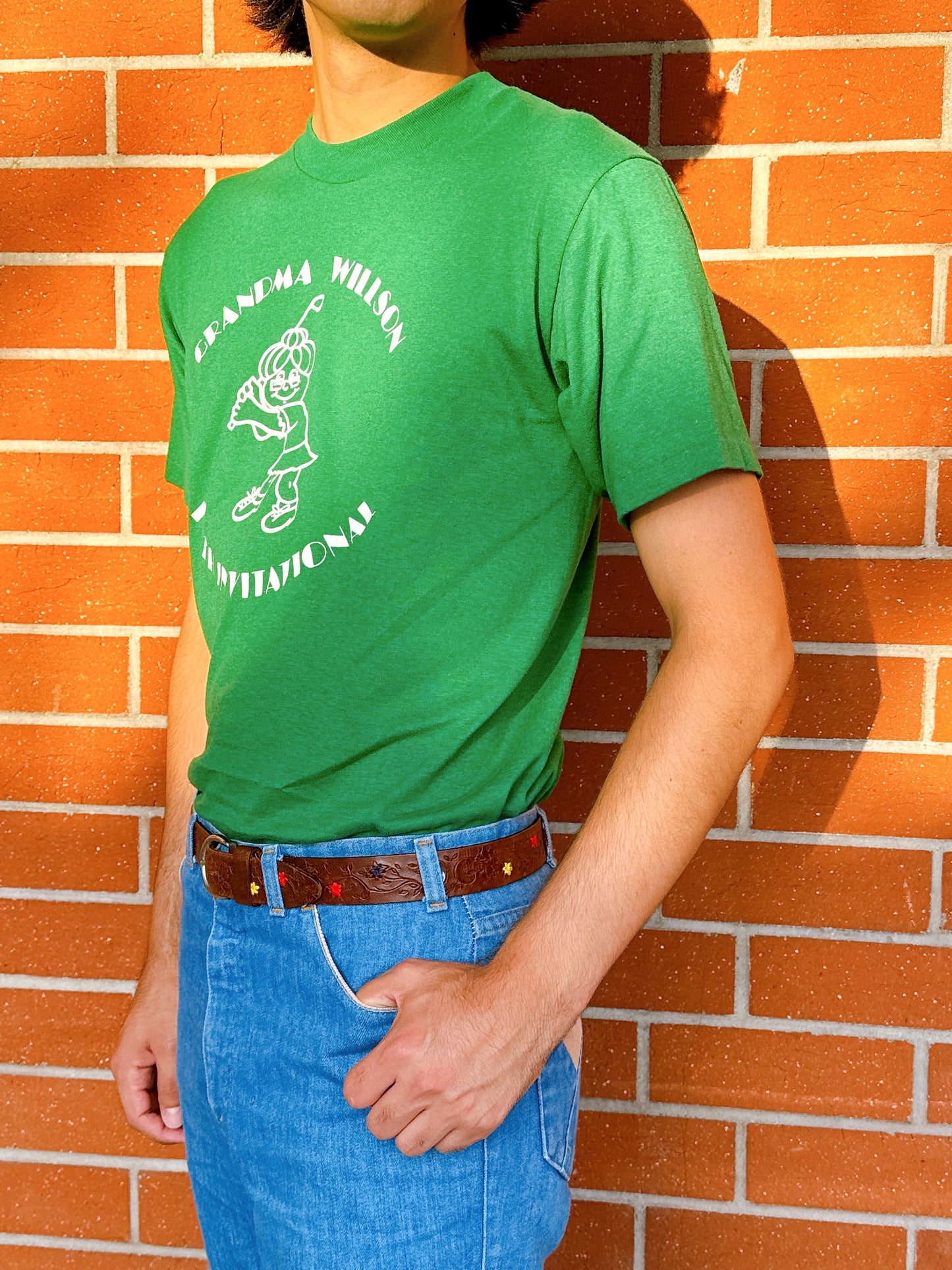 1970s/1980s “Grandma Wilson Fifth Invitational” Novelty Green T-Shirt