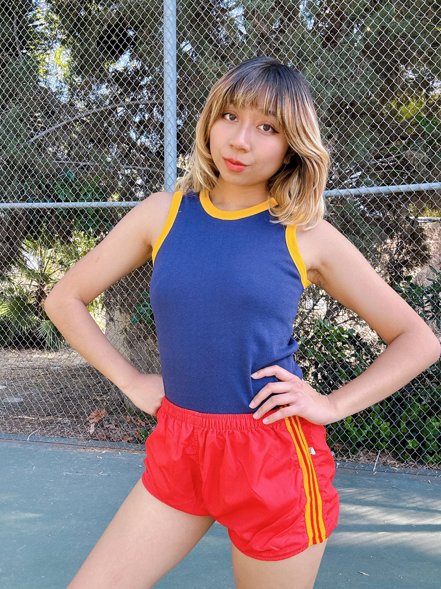 The Ringer Tank - Pacific Blue & Sunshine Yellow