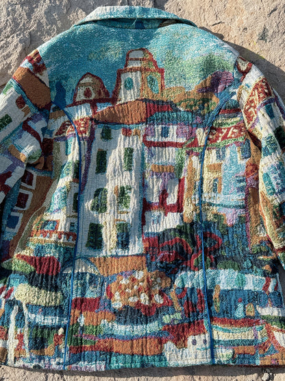 1990s Sea Side City Novelty Tapestry Jacket