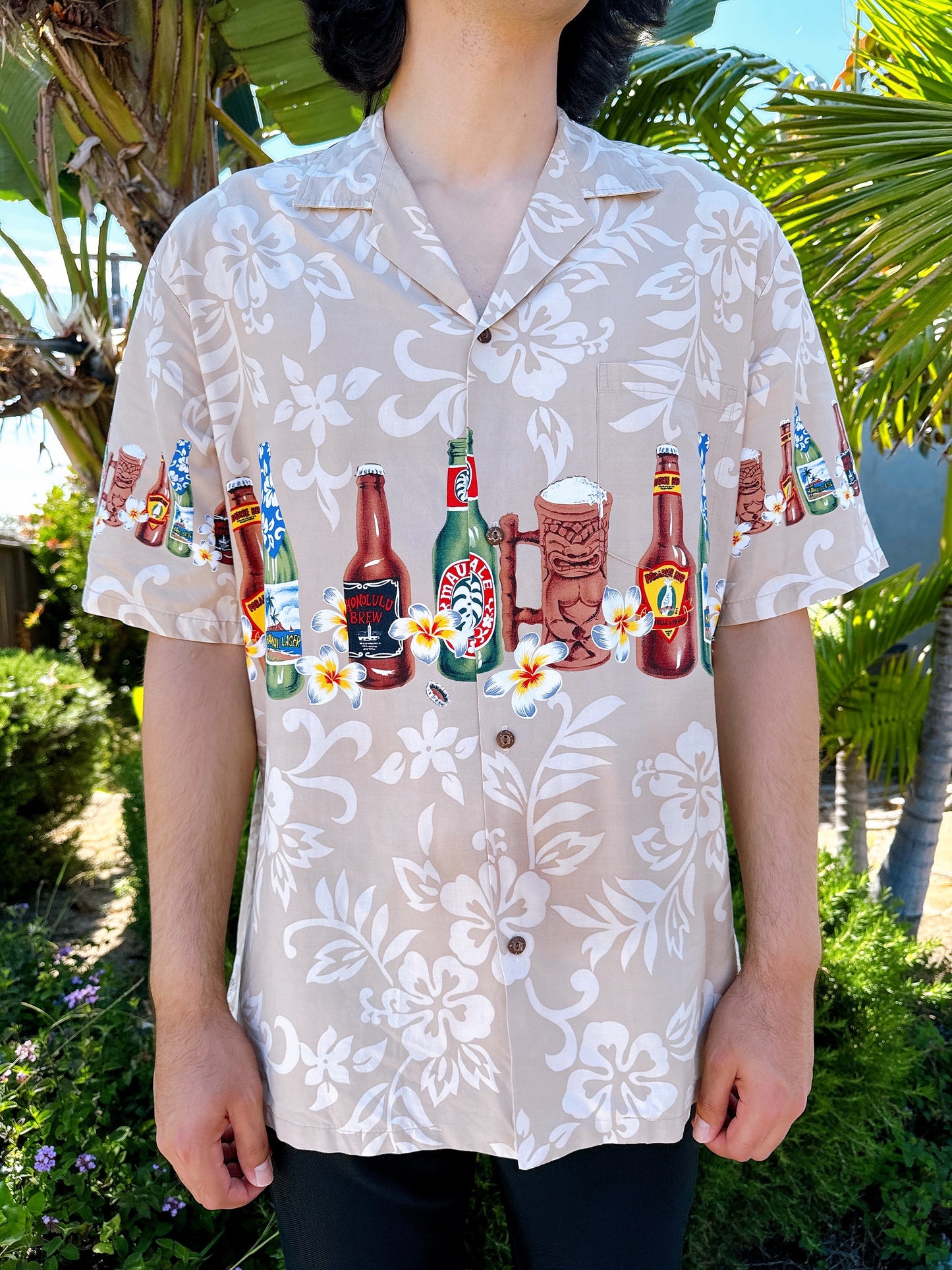 Vintage Novelty Hawaiian Beer Hawaiian Shirt