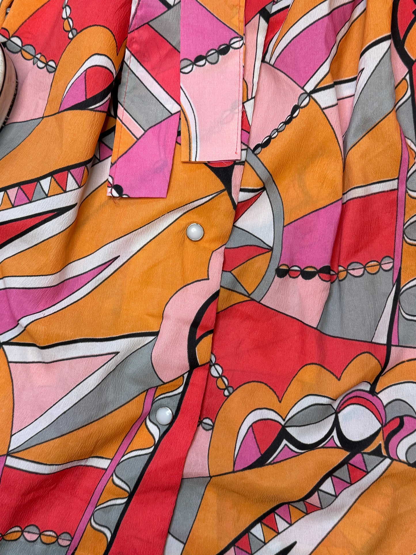 1960s Psychedelic Pink and Orange “Models Coat” by Swirl House Dress