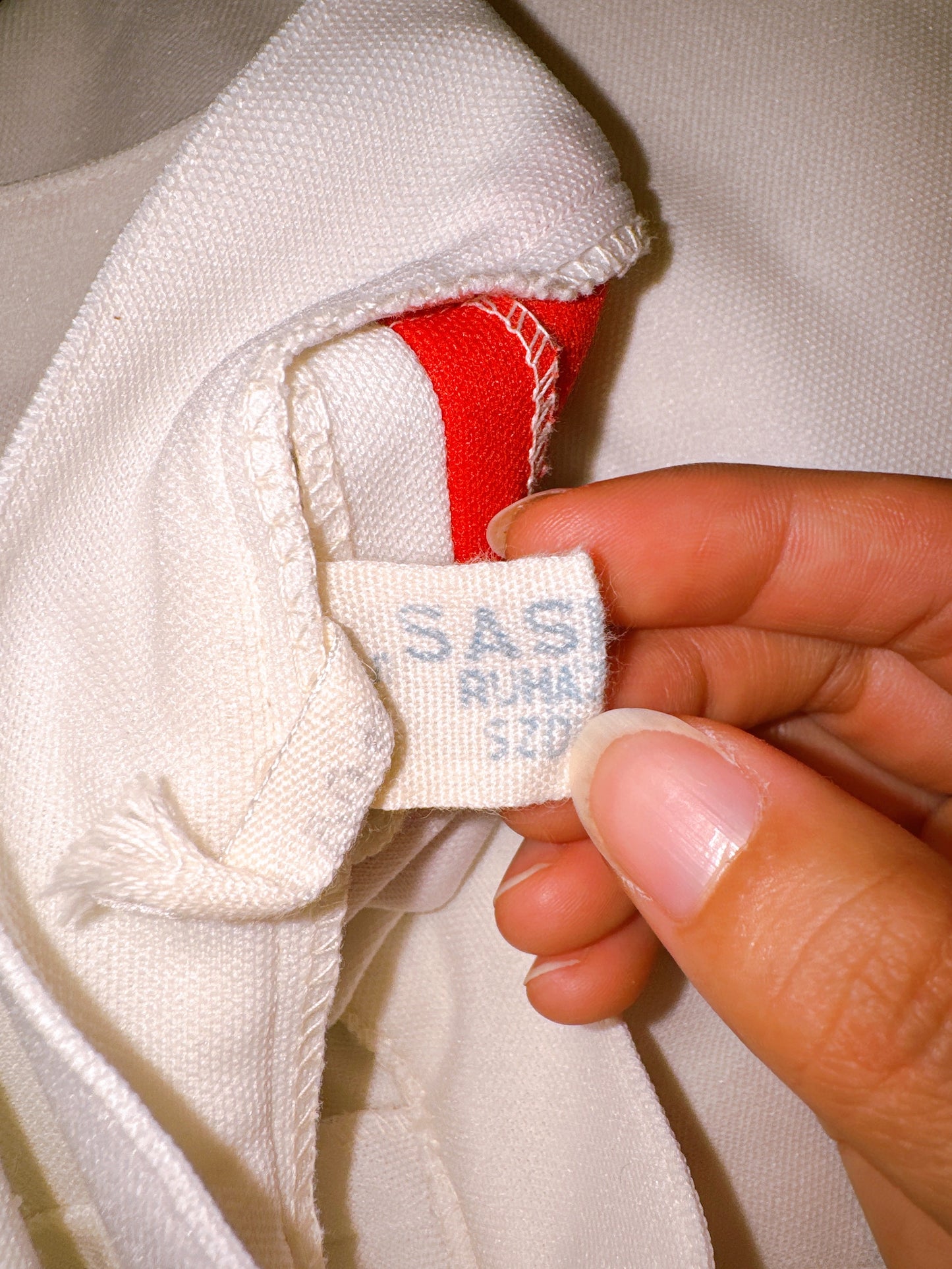 1970s White & Red Tennis Shorts