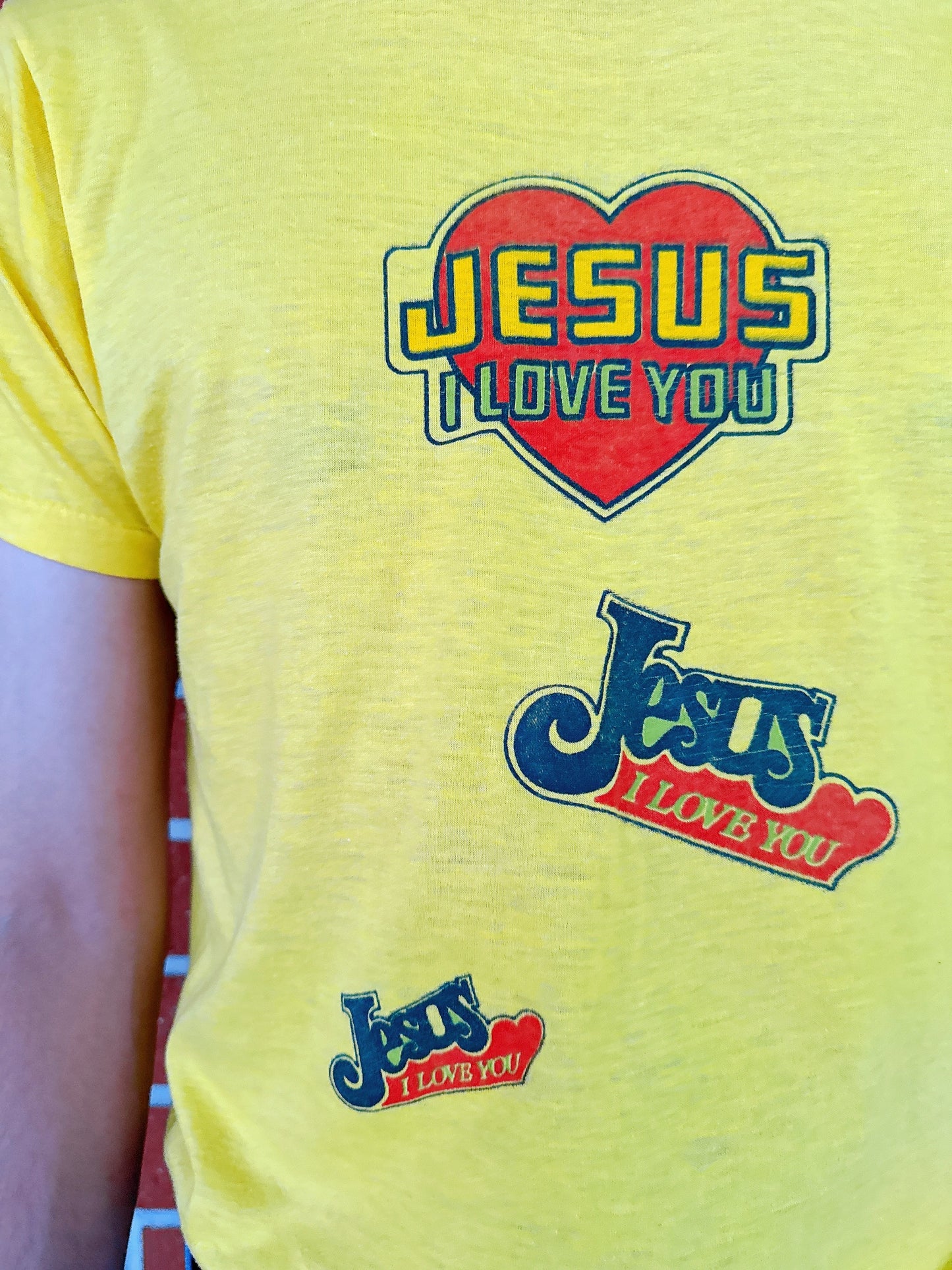 1970s Novelty “Jesus I Love You” Yellow T-Shirt