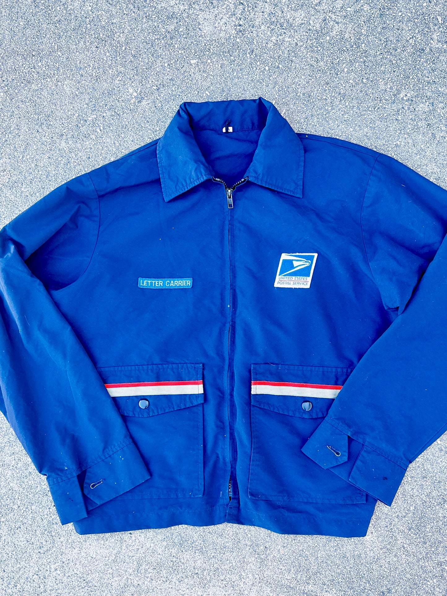 1980s USPS Uniform Letter Carrier Lightweight Windbreaker Zip-Up Jacket