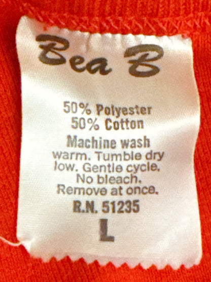 1970s “His Too” Black Velvet Appliqué Novelty Red T-Shirt