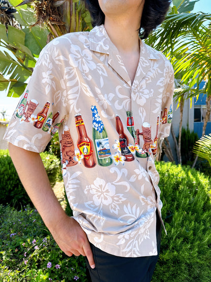 Vintage Novelty Hawaiian Beer Hawaiian Shirt