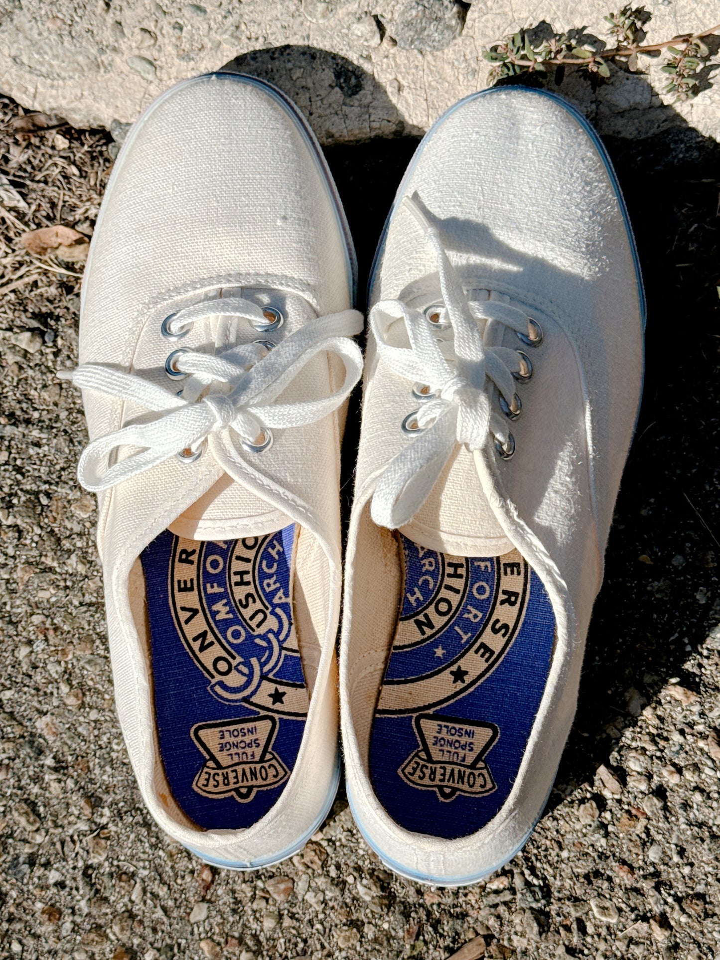 1960s White Canvas Sneakers by Converse Size 5