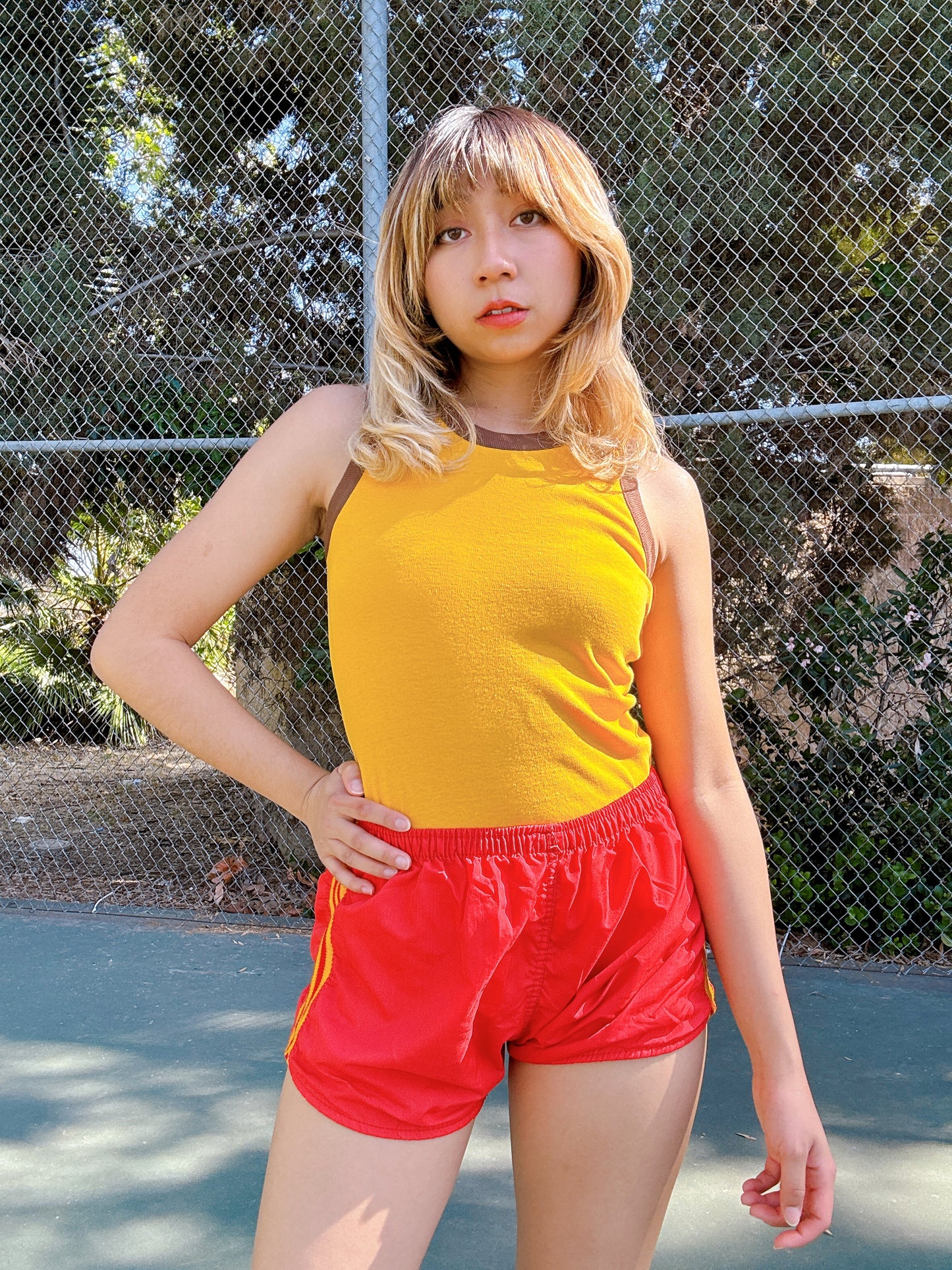 The Ringer Tank - Sunshine Yellow & Cocoa