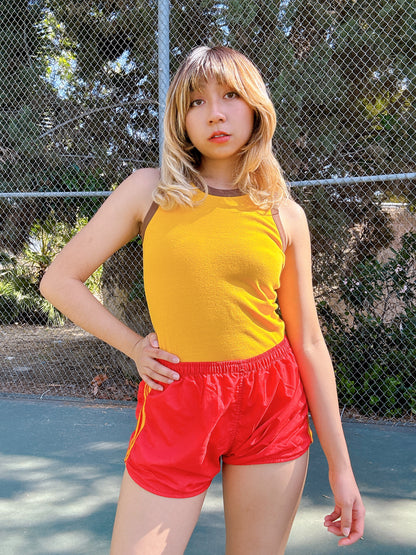 The Ringer Tank - Sunshine Yellow & Cocoa