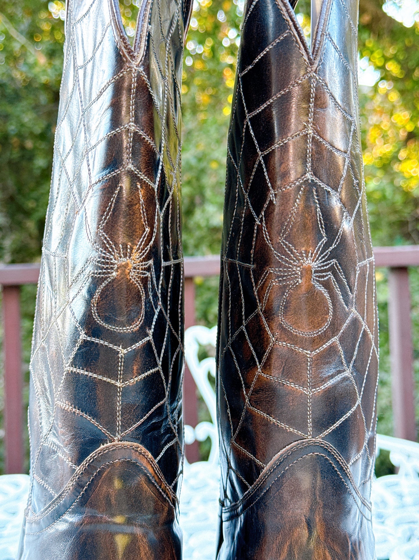 1970s Deadstock Spider Web Cowboy Boots Size Men’s 9.5 / Women’s 11