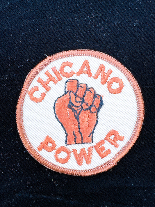 “Chicano Power” Fist Embroidered Patch