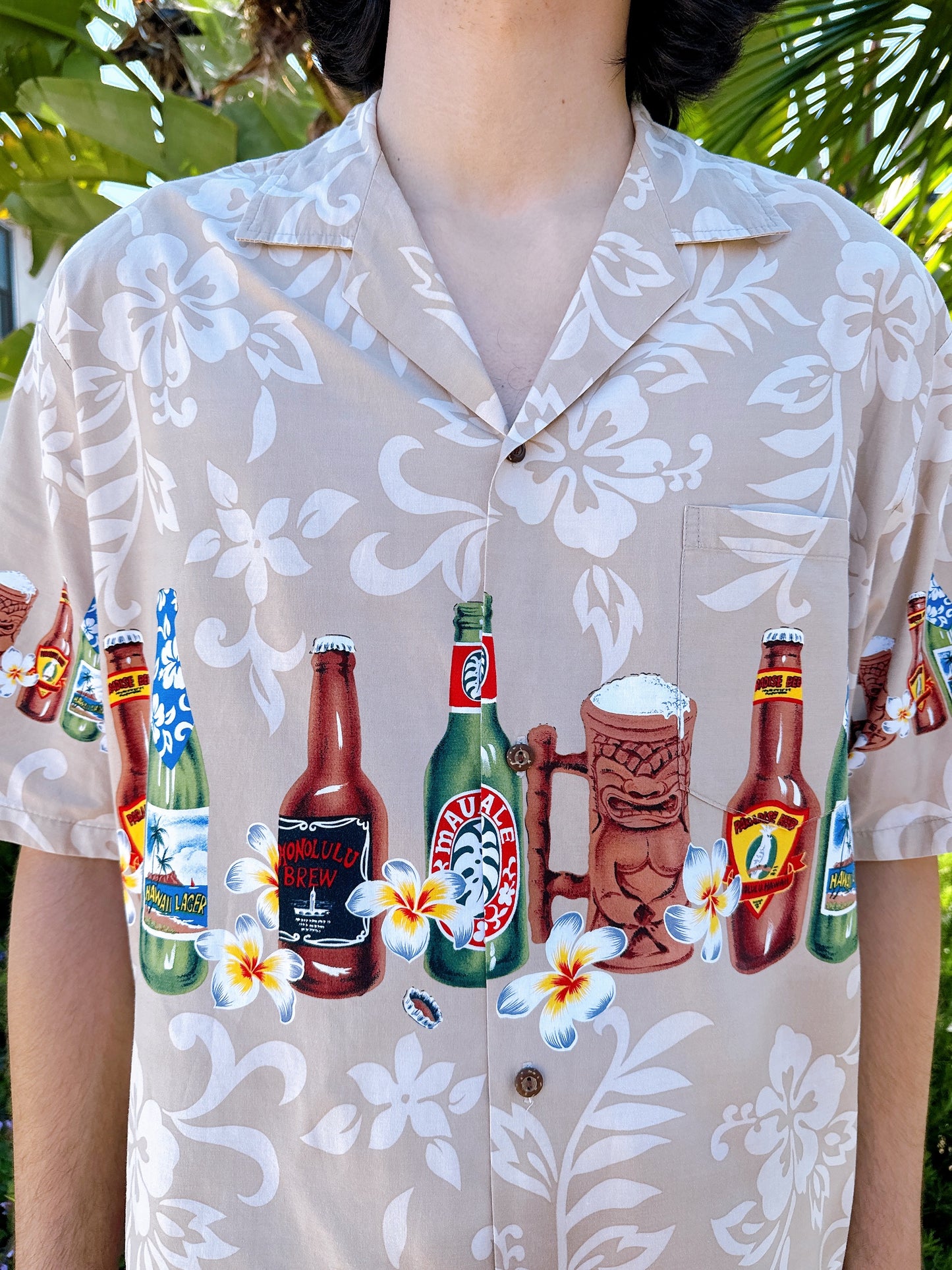 Vintage Novelty Hawaiian Beer Hawaiian Shirt