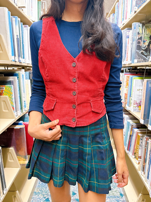 1970s Brick Red Corduroy Vest by Levi’s