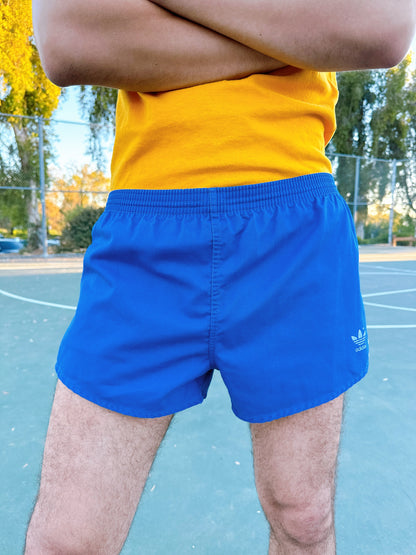 1980s Adidas Blue & White Gym Shorts