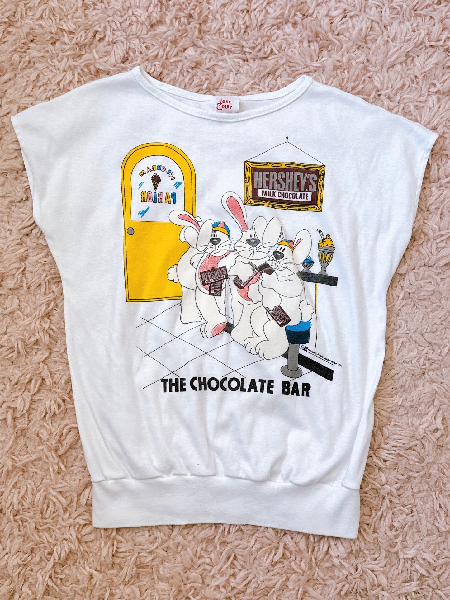 1980s “The Chocolate Bar” Hershey Milk Chocolate Novelty Tank T-Shirt