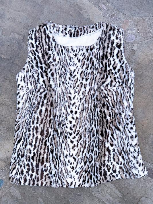 1960s Faux Fur Leopard Top