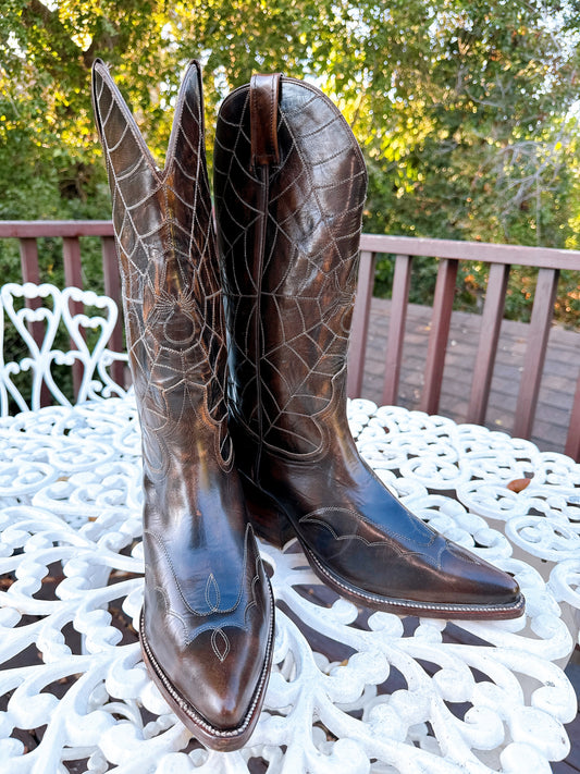 1970s Deadstock Spider Web Cowboy Boots Size Men’s 9.5 / Women’s 11