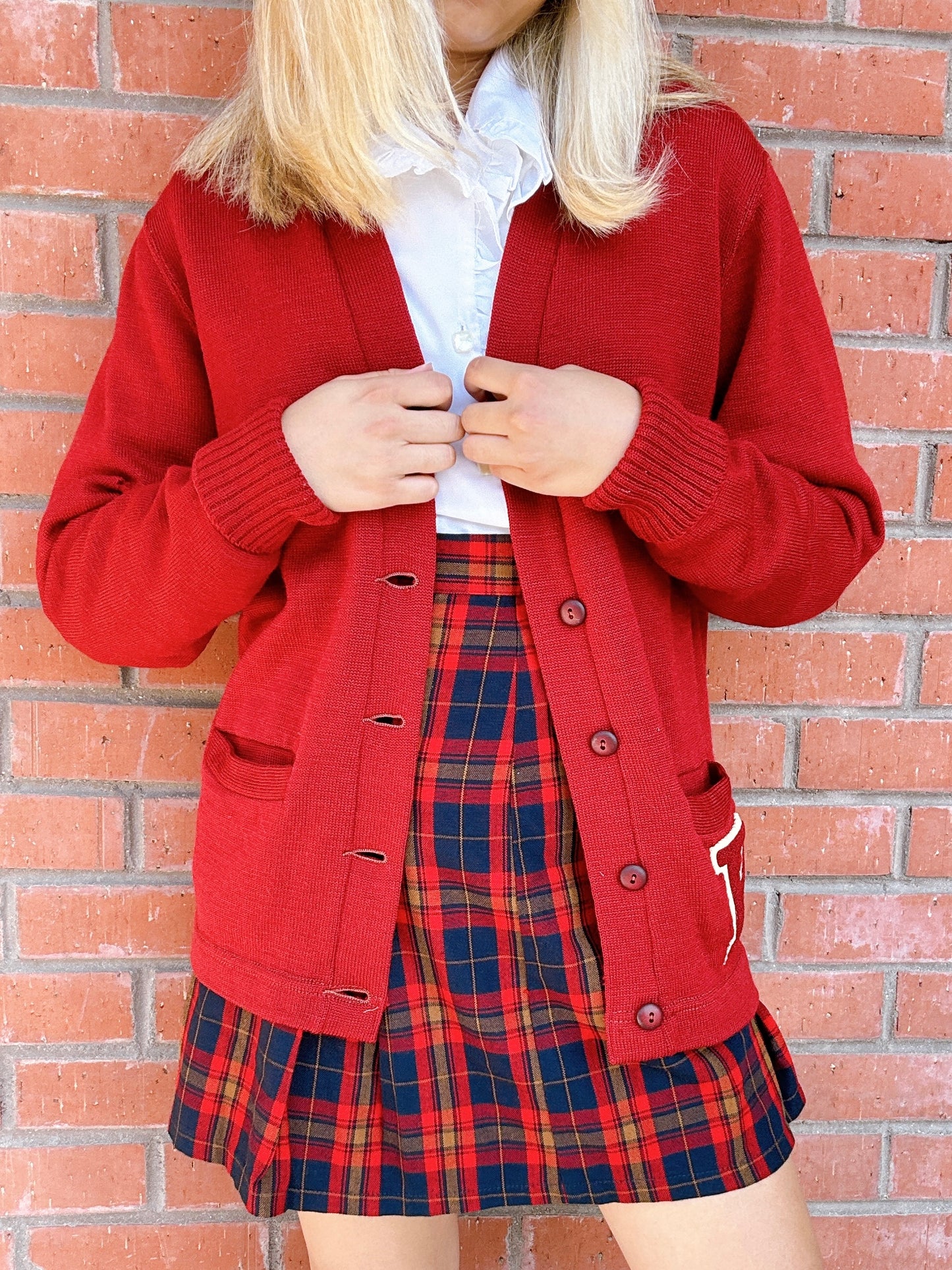 1950s Pomona High School Burgundy Varsity Cardigan