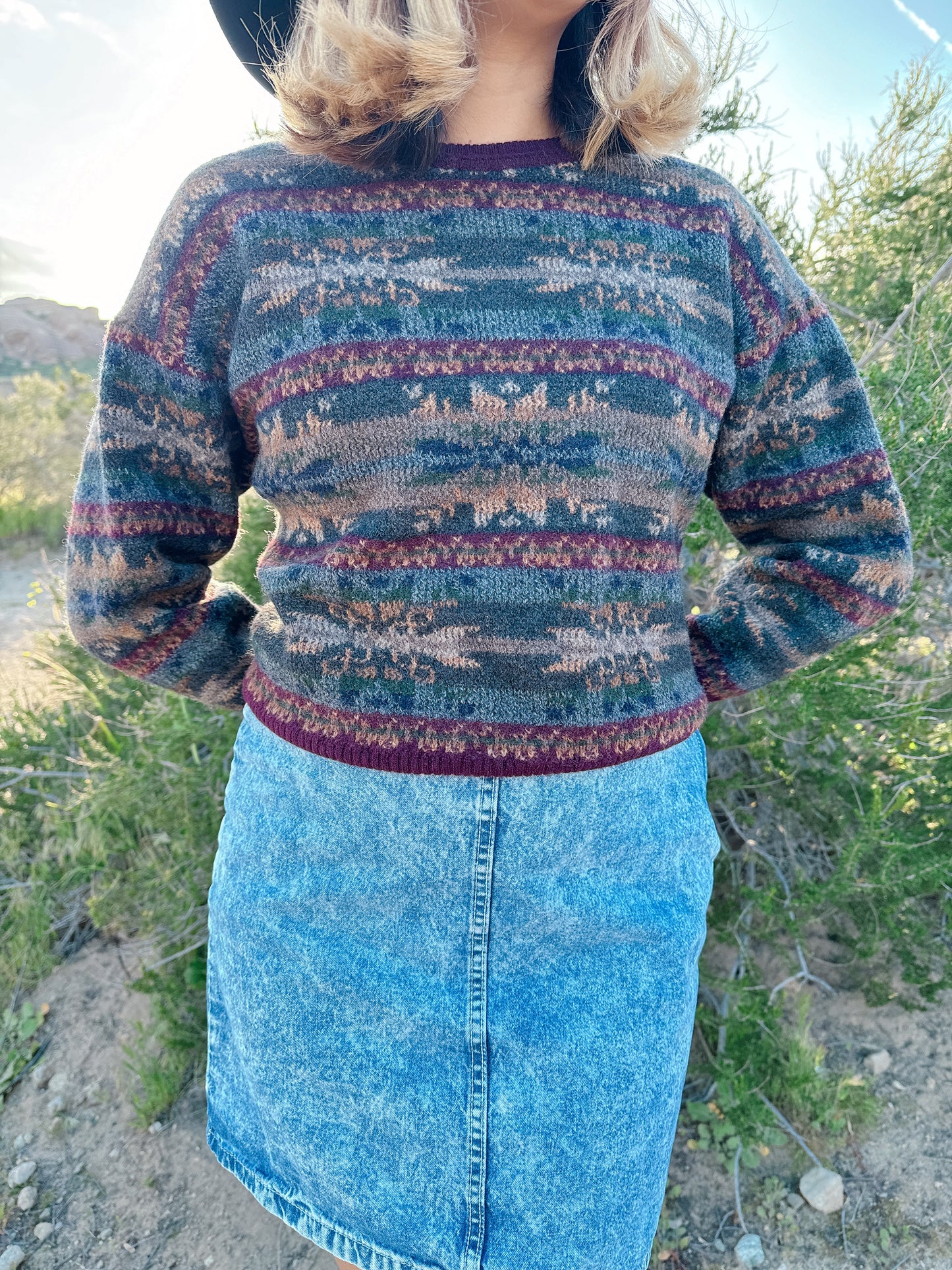 1990s Southwestern Wool Knitted Pullover Sweater