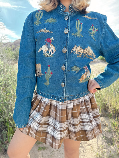 1990s Western Novelty Denim Jacket