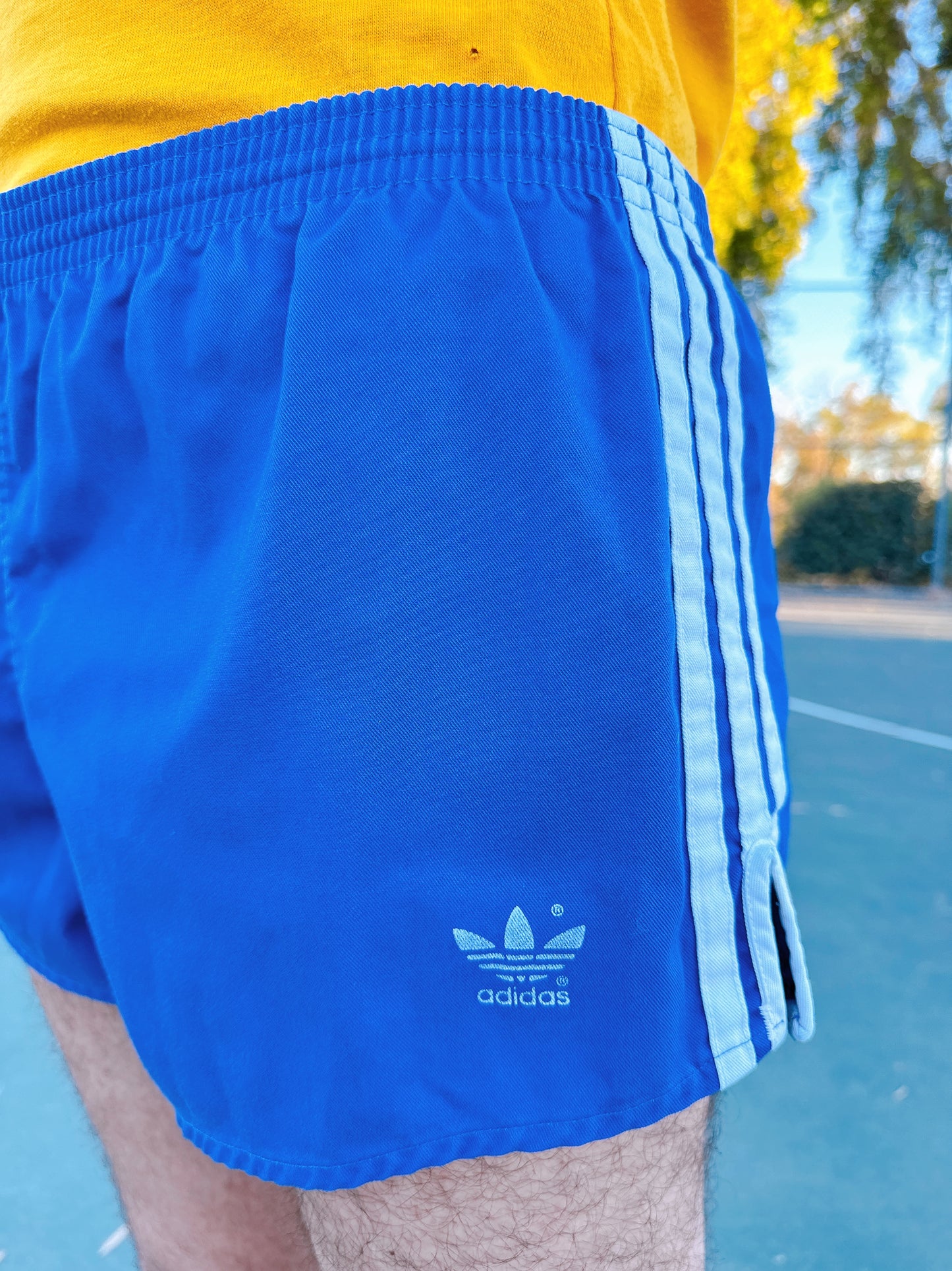 1980s Adidas Blue & White Gym Shorts