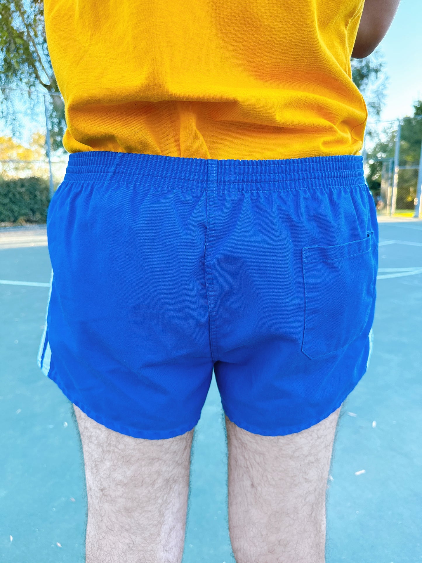 1980s Adidas Blue & White Gym Shorts