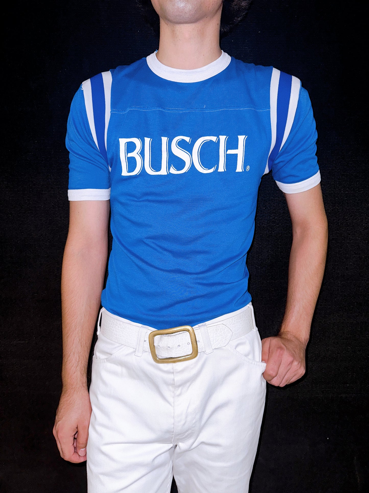 1970s “Busch” Blue & White T-Shirt