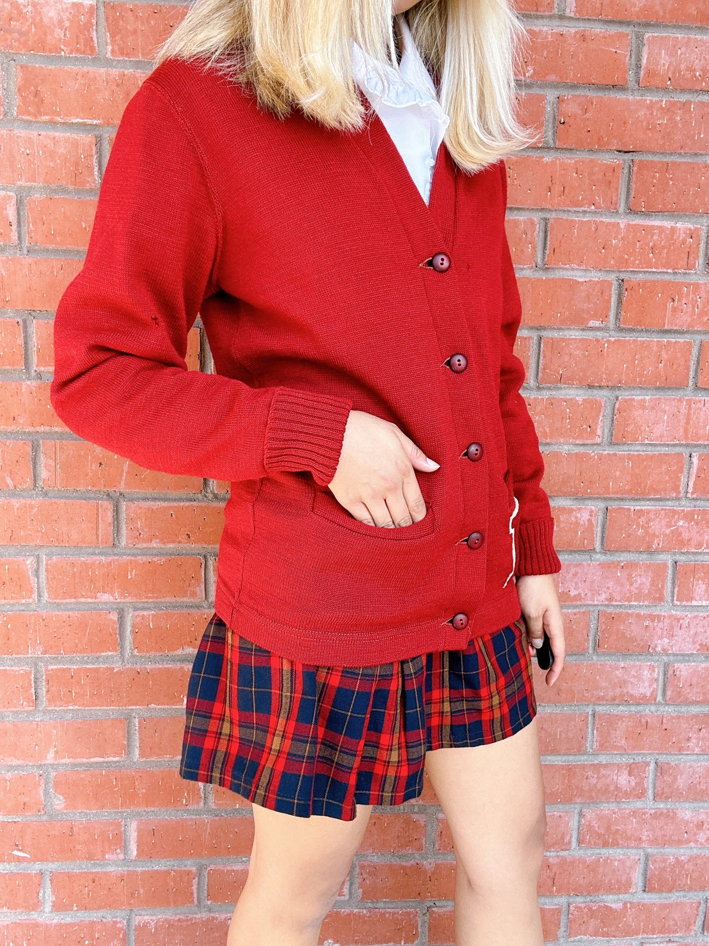 1950s Pomona High School Burgundy Varsity Cardigan