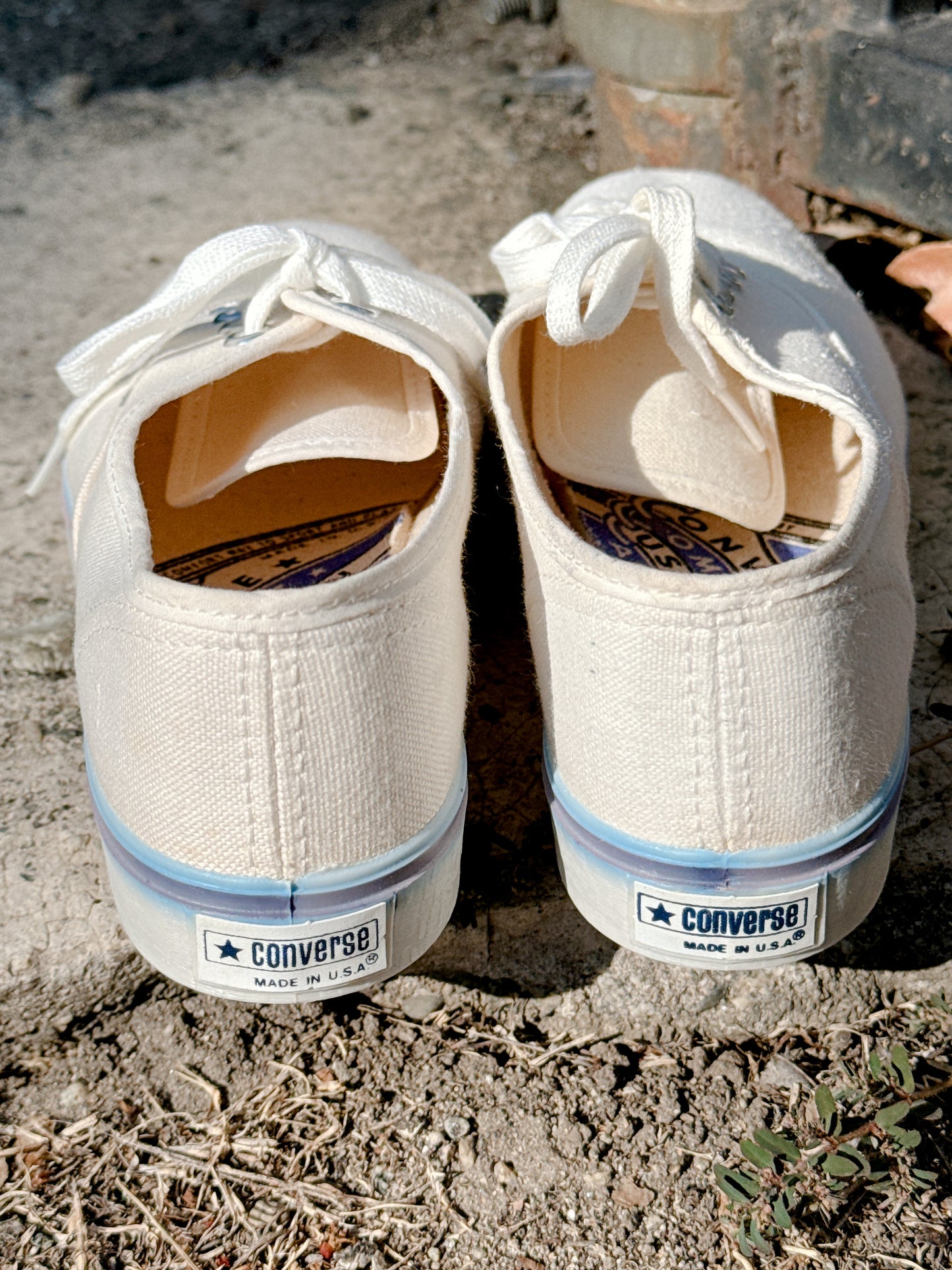 1960s White Canvas Sneakers by Converse Size 5