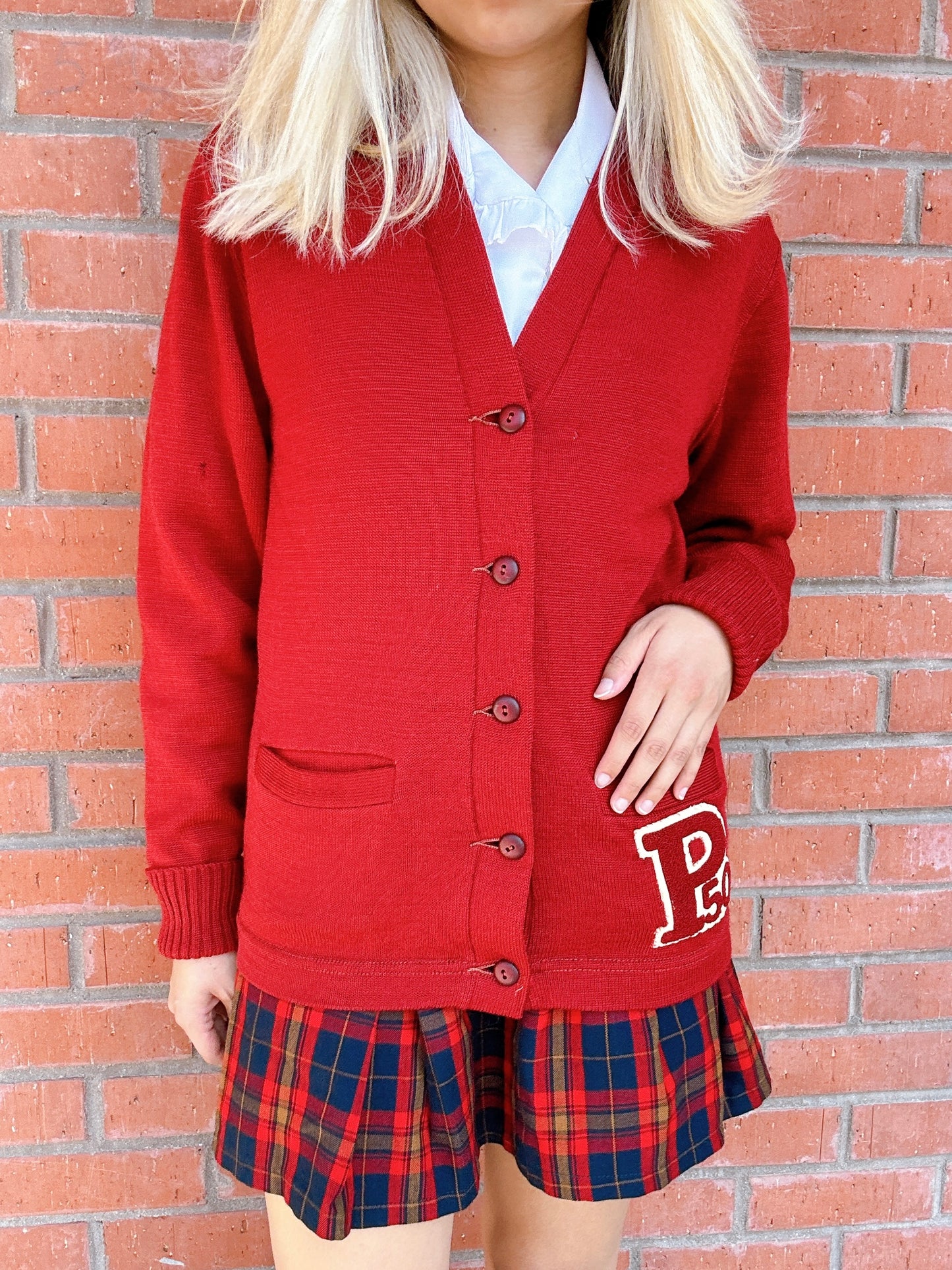 1950s Pomona High School Burgundy Varsity Cardigan