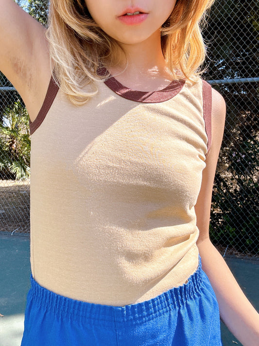 The Ringer Tank - Cappuccino & Mocha