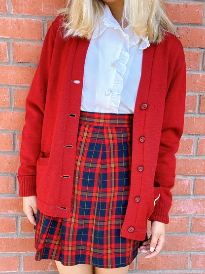 1950s Pomona High School Burgundy Varsity Cardigan