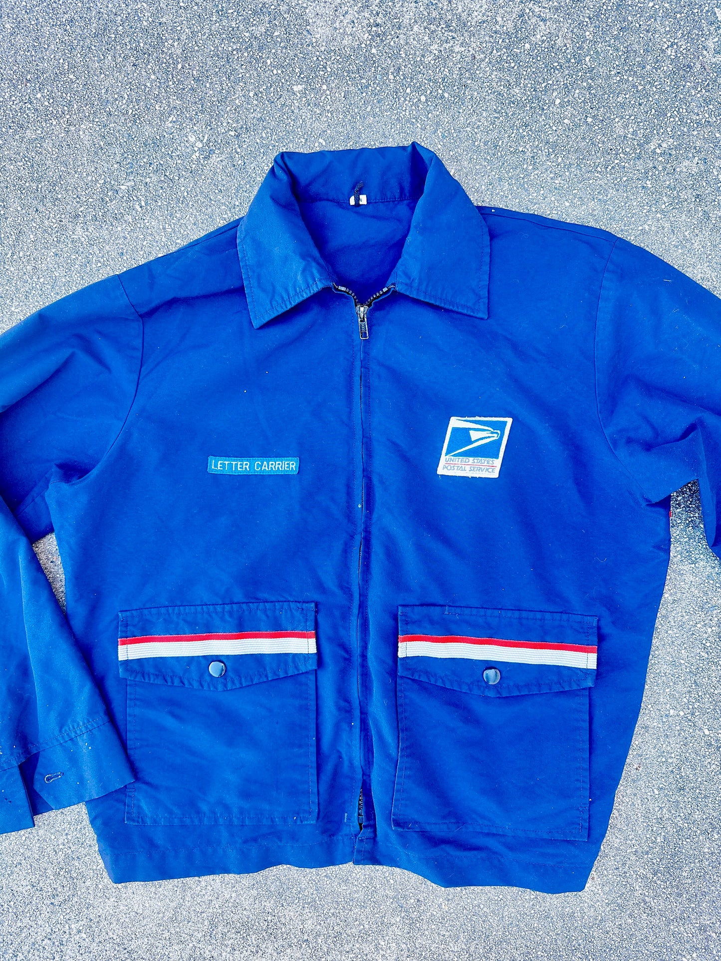 1980s USPS Uniform Letter Carrier Lightweight Windbreaker Zip-Up Jacket