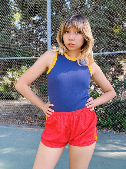 The Ringer Tank - Pacific Blue & Sunshine Yellow