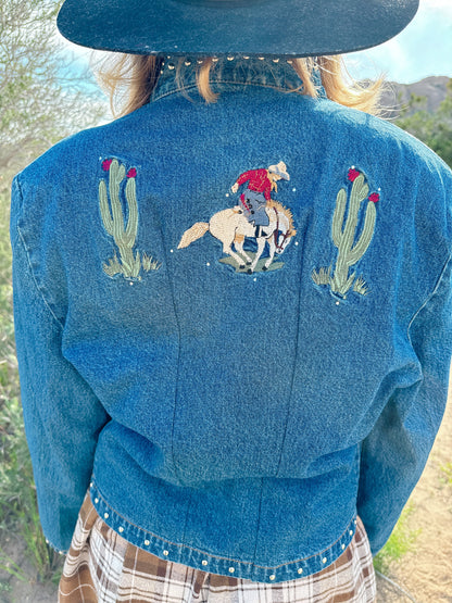 1990s Western Novelty Denim Jacket