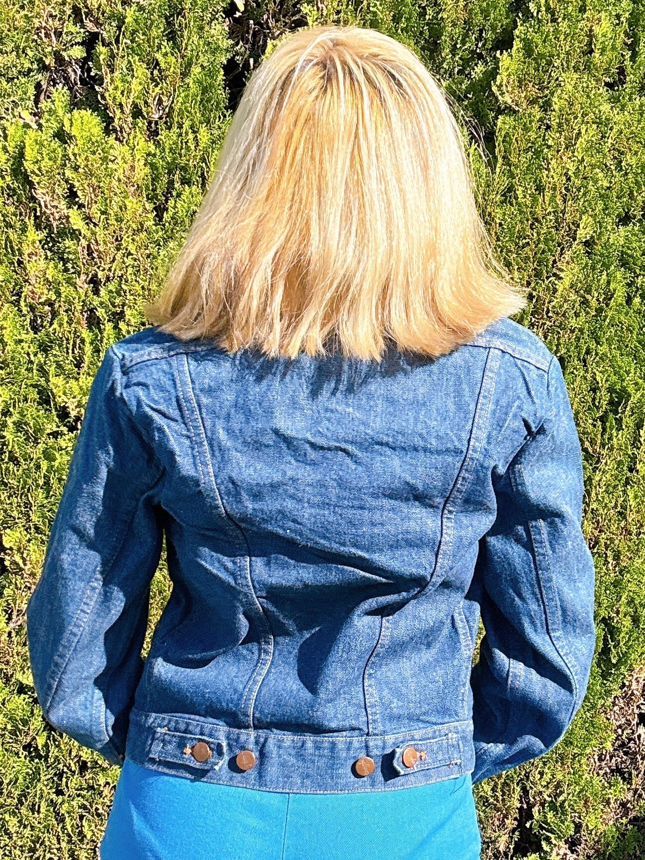 1970s Blue Cropped Denim Jacket by Wrangler