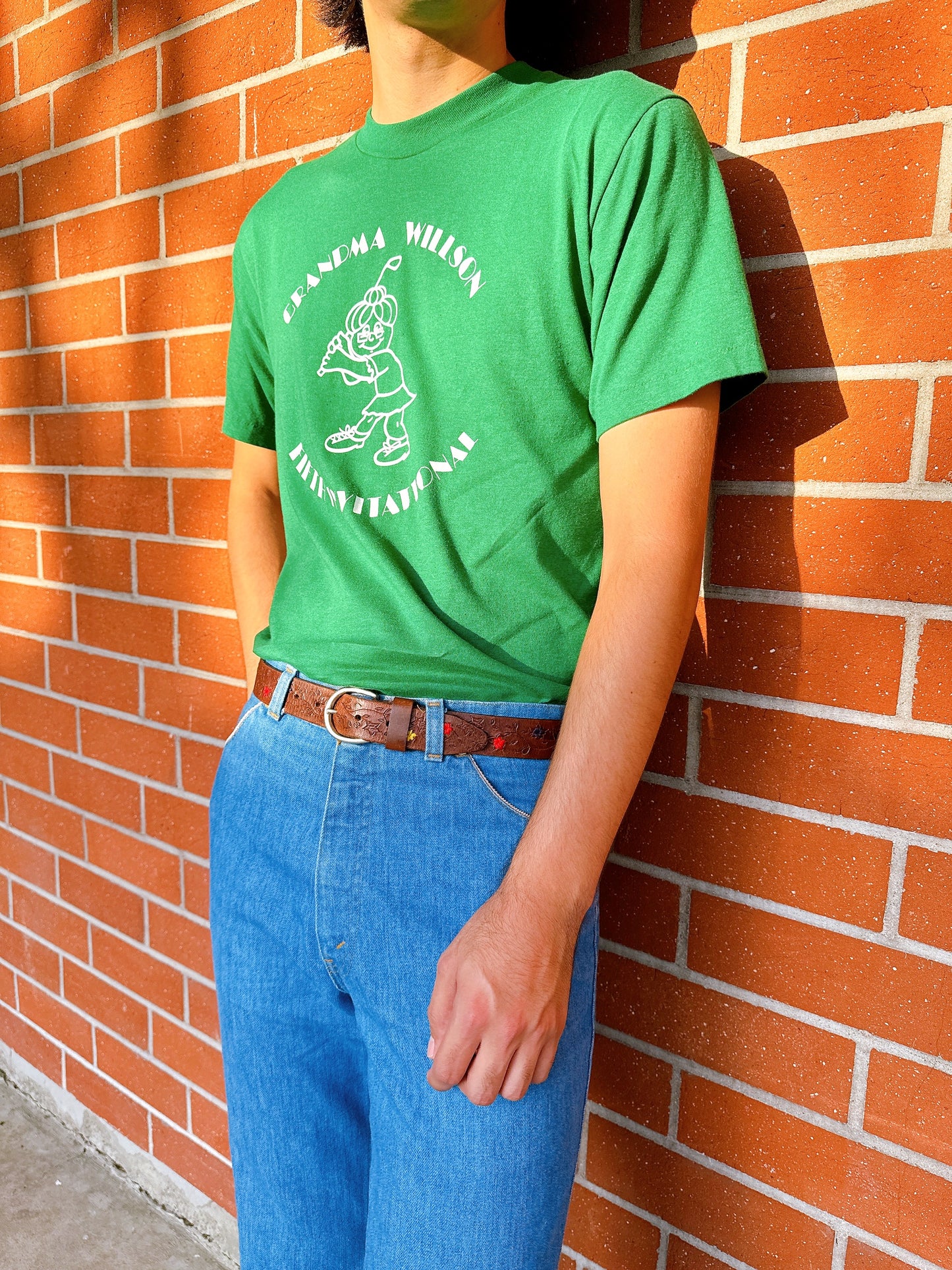 1970s/1980s “Grandma Wilson Fifth Invitational” Novelty Green T-Shirt