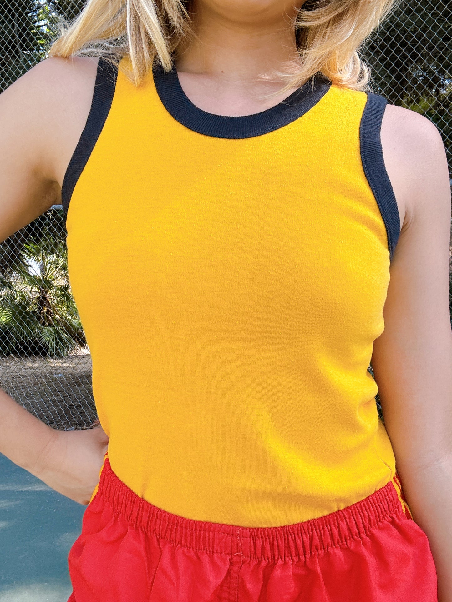 The Ringer Tank - Sunshine Yellow & Midnight