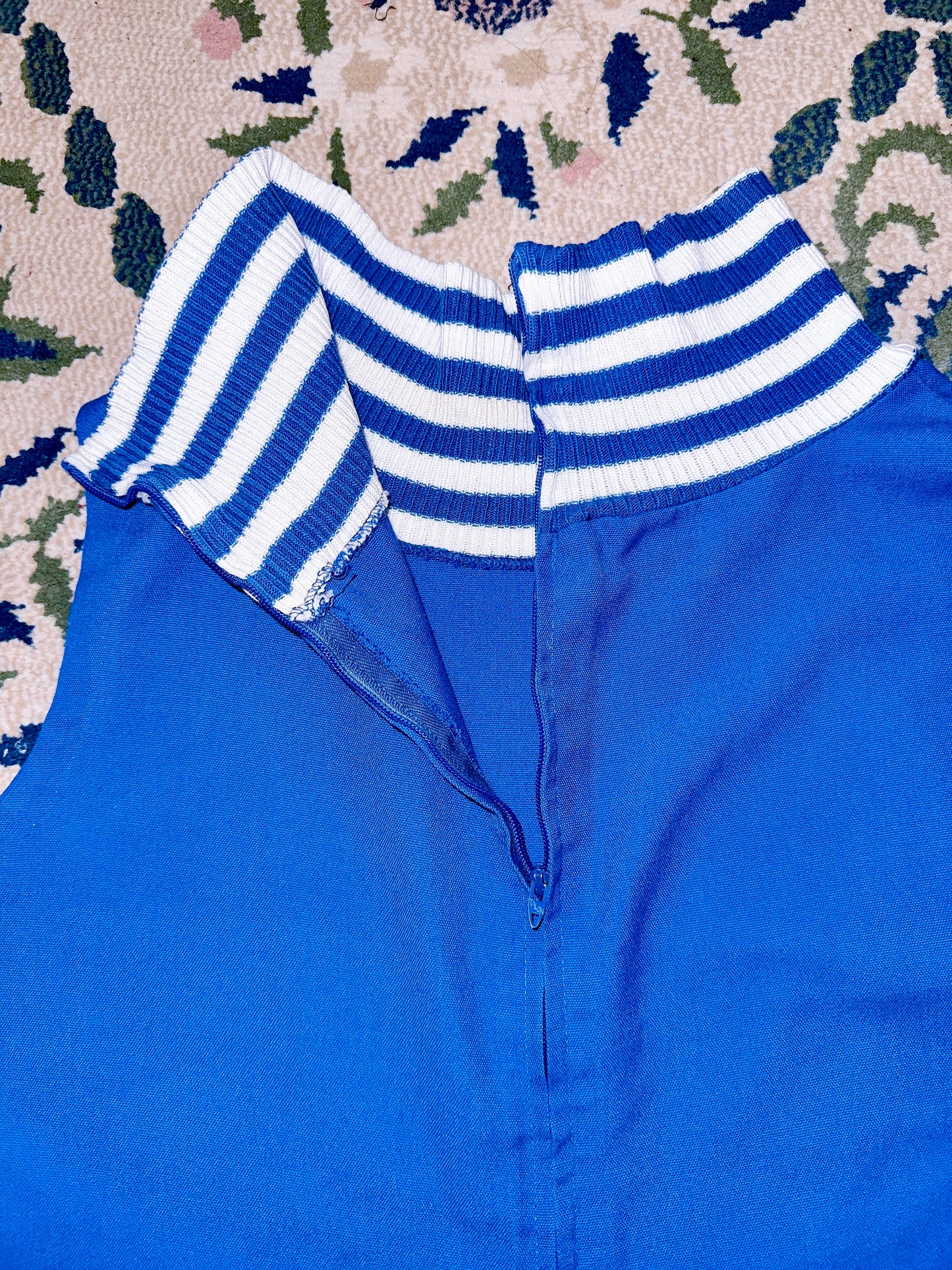 1960s Nautical Blue & White Romper