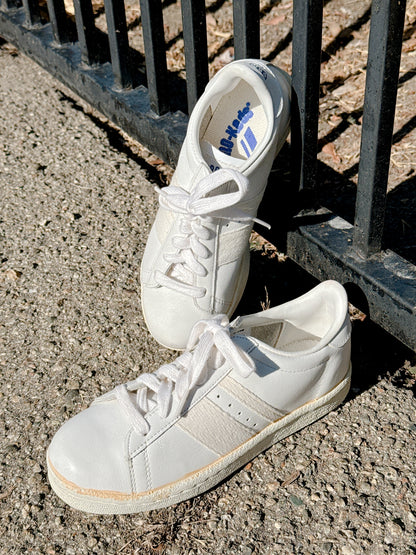 1970s White Leather Sneakers by Pro-Keds Size 5