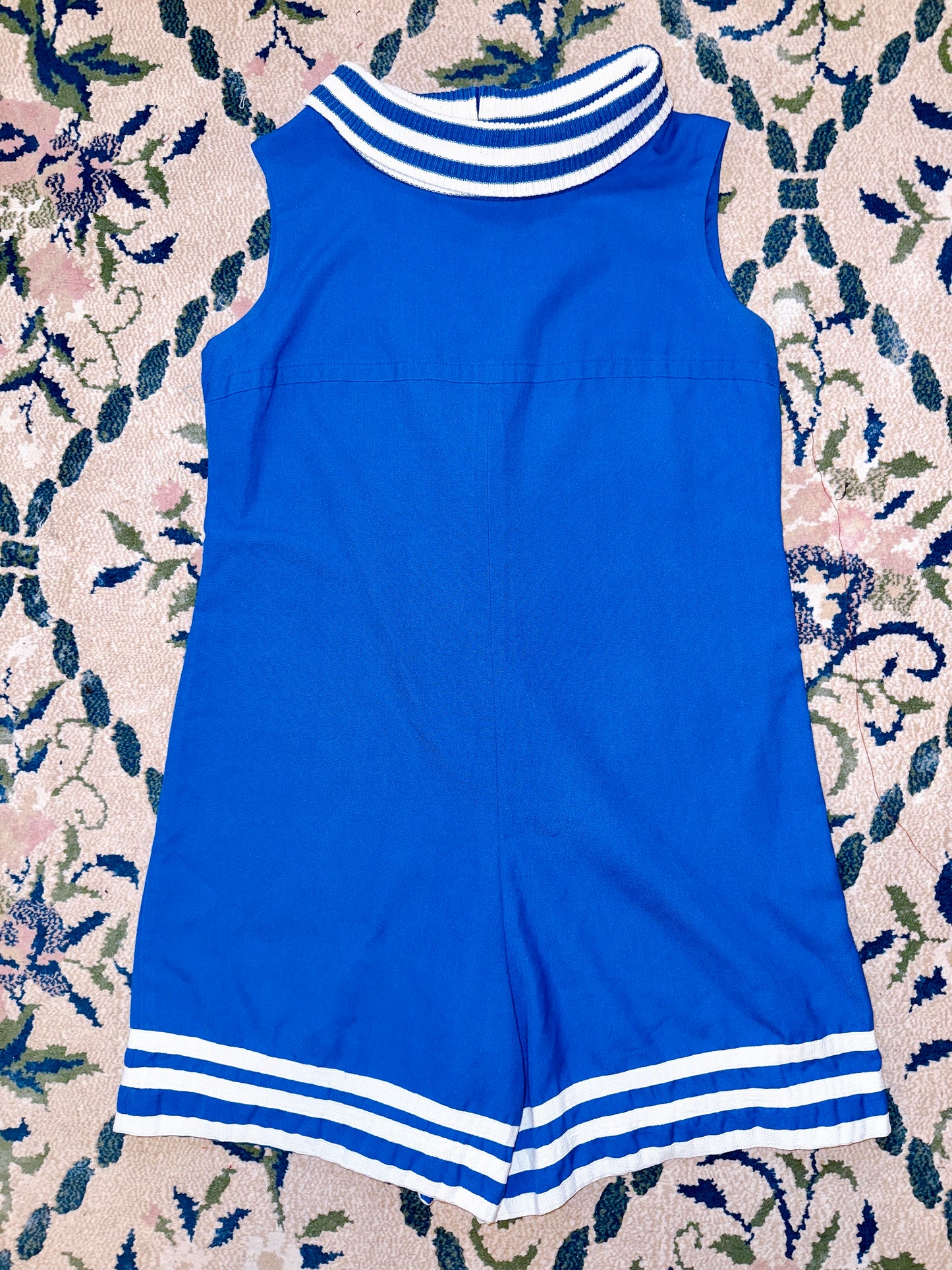 1960s Nautical Blue & White Romper