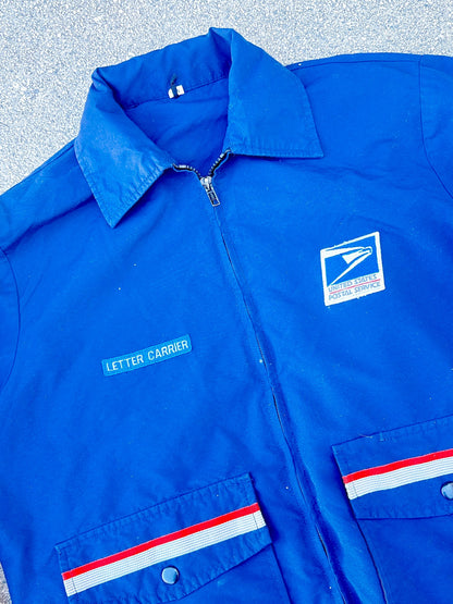 1980s USPS Uniform Letter Carrier Lightweight Windbreaker Zip-Up Jacket