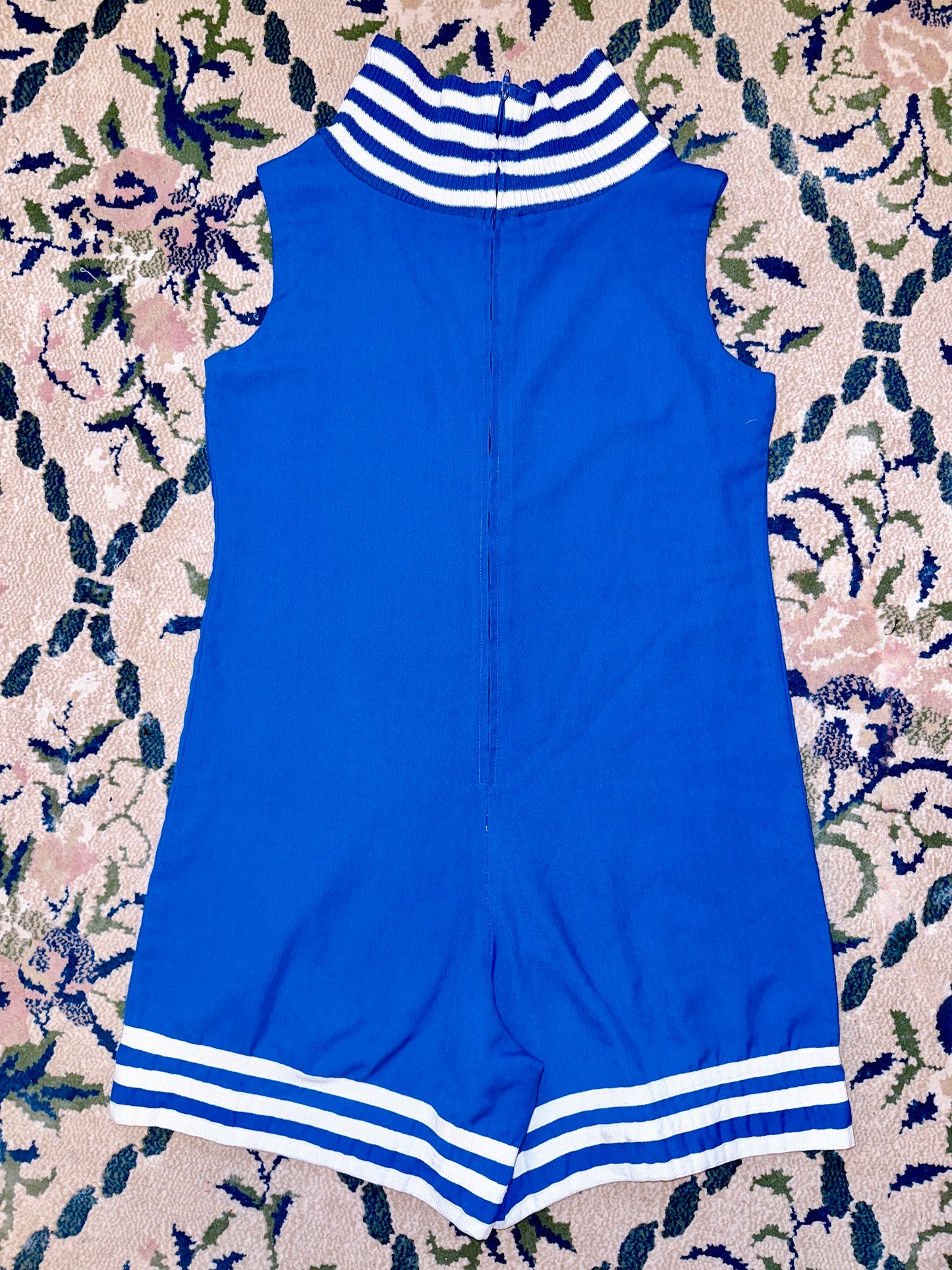 1960s Nautical Blue & White Romper